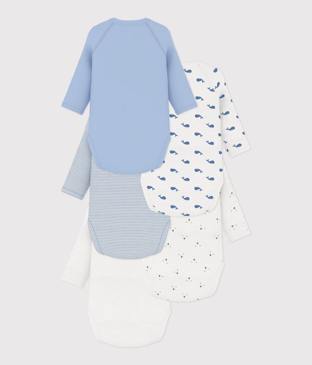 Set van katoenen babyrompertjes met lange mouwen en print multicouleur