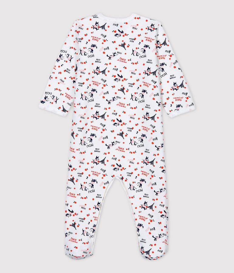 Dors-bien b&eacute;b&eacute; Paris molleton en coton biologique blanc MARSHMALLOW/blanc MULTICO