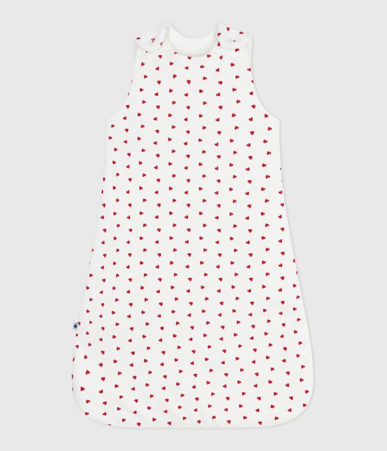 Gigoteuse bébé en velours imprimé coeurs TOG 3 blanc MARSHMALLOW/rouge TERKUIT