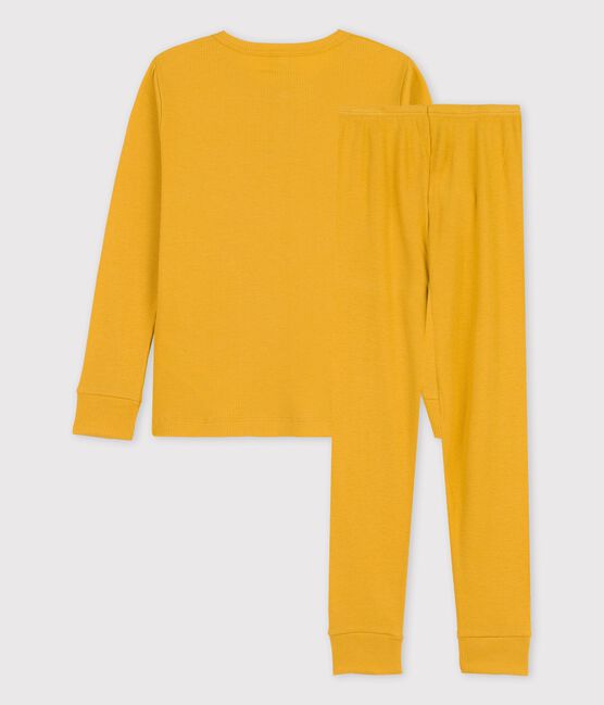 Pyjama uni en coton lyocell enfant jaune OCRE