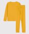 Pyjama uni en coton lyocell enfant jaune OCRE