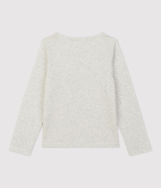 Katoenen meisjes t-shirt met lange mouwen beige MONTELIMAR CHINE