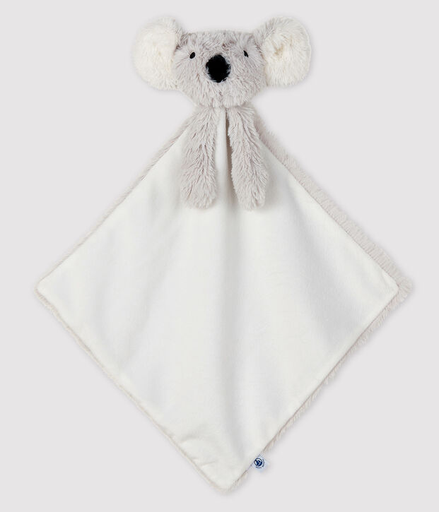Koalaknuffel van fleece wit/grijs