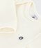 Babybody met lange mouwen in wol en katoen ECRU 08163