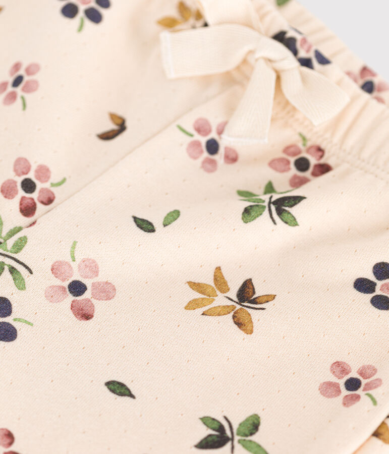 Babybroekje van tubic ecru/multicouleur