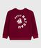 Sweatshirt enfant en coton uni AMARANTE
