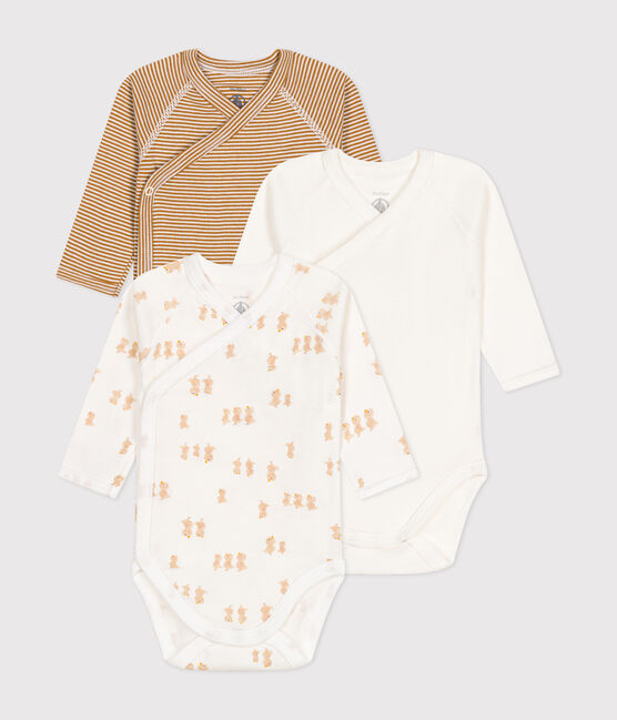 Set van 3 katoenen overslagbody's met lange mouw voor baby's variante 2