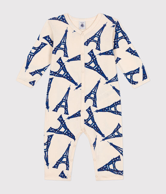 Pyjama bébé Paris en coton blanc AVALANCHE/ MULTICO