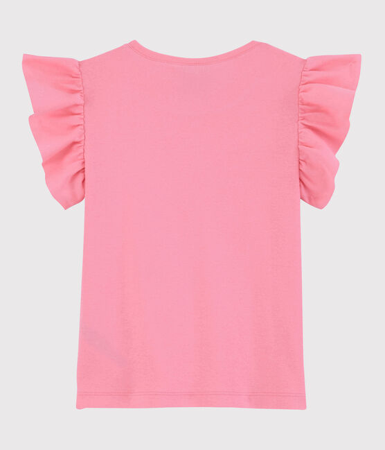 Katoenen T-shirt met korte mouwen voor meisjes roze GRETEL