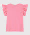 Katoenen T-shirt met korte mouwen voor meisjes roze GRETEL