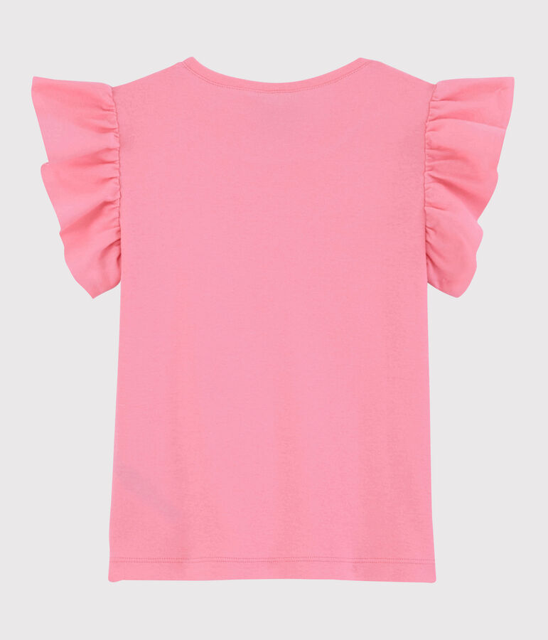 Katoenen T-shirt met korte mouwen voor meisjes roze