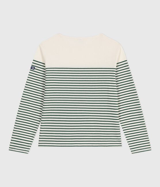 Katoenen sweatshirt met marinestrepen voor dames groen MILK/ WILLOW
