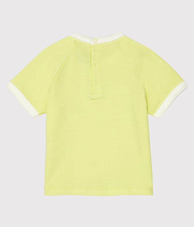 Tee-shirt manches courtes b&eacute;b&eacute; gar&ccedil;on jaune