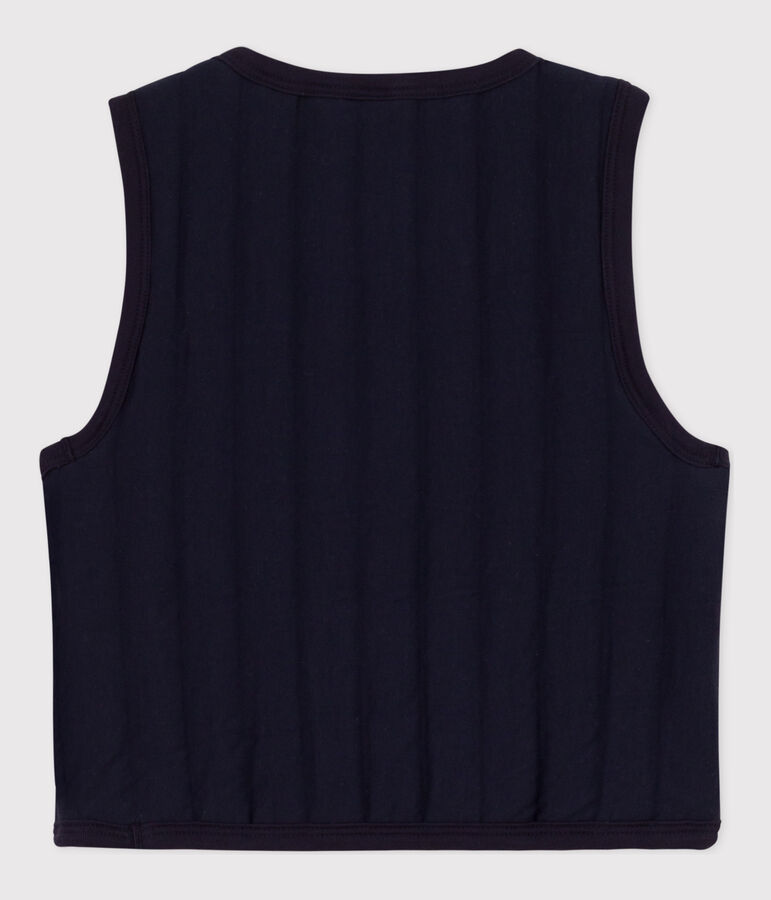 Mouwloze vest in tubic voor jongens en meisjes blauw