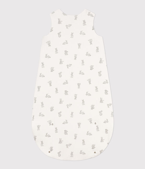 Katoenen babytrappelzakje met konijntjes TOG 2 wit MARSHMALLOW/grijs GRIS