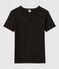 Tee-shirt L'ICONIQUE col V en coton bio Femme gris CITY CHINE