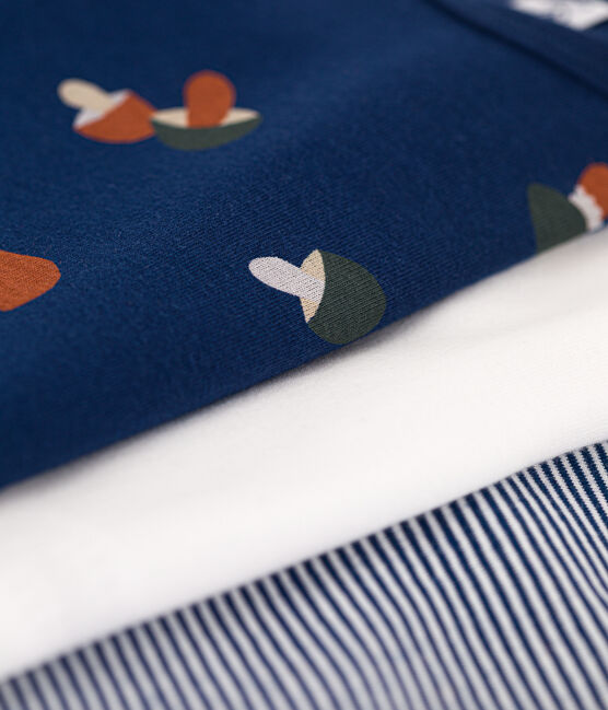 Set van 3 katoenen body's met lange mouwen en champignonprint voor baby's variante 1