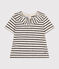 Bloesje met korte mouw van jersey voor baby's wit AVALANCHE/blauw SMOKING