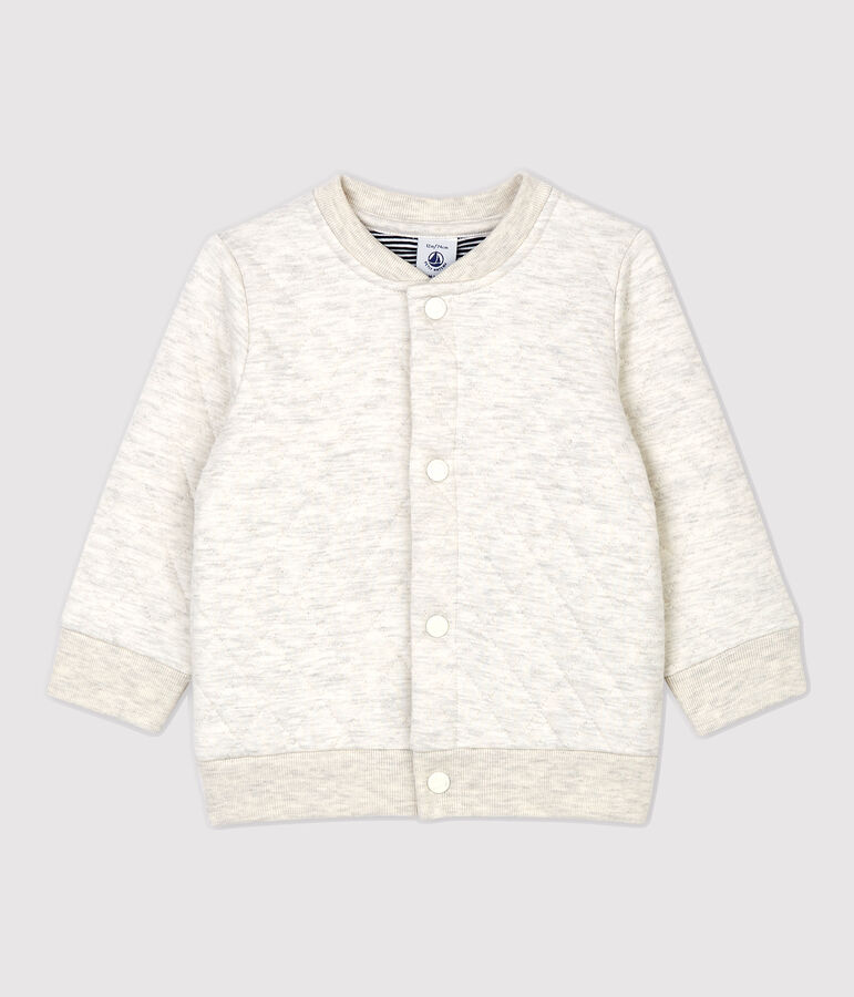 Gewatteerde babycardigan. beige