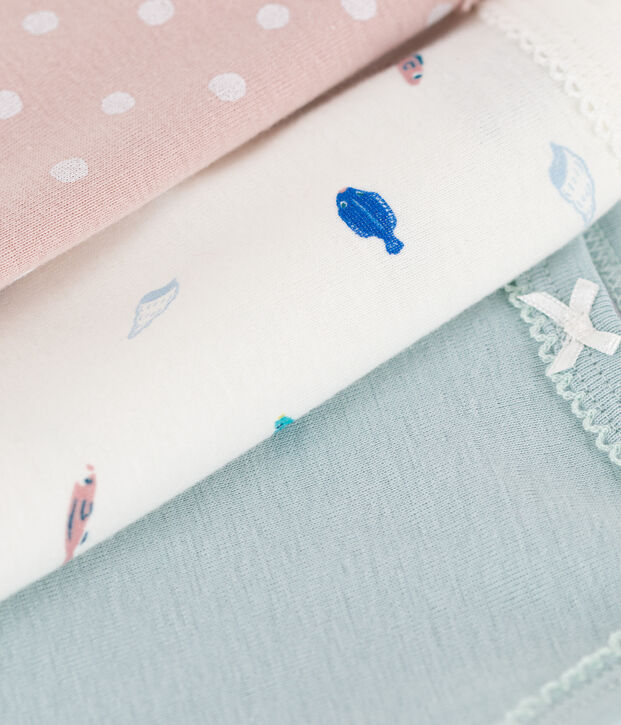 Lot de 3 bodies bretelles animaux marins en coton multicouleur