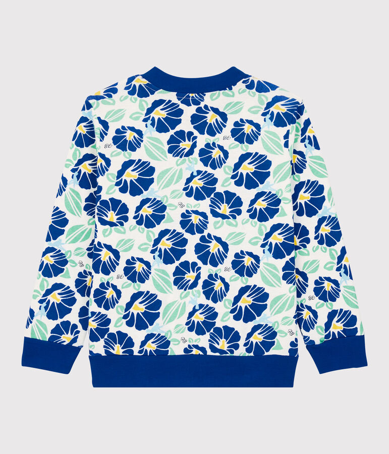 Cardigan en coton enfant gar&ccedil;on blanc/multicouleur