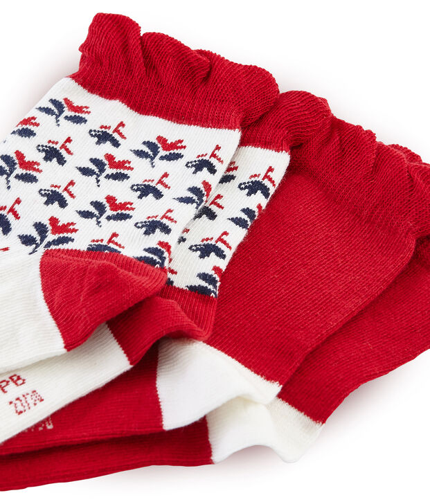 Lot de 2 paires de chaussettes enfant fille multicouleur