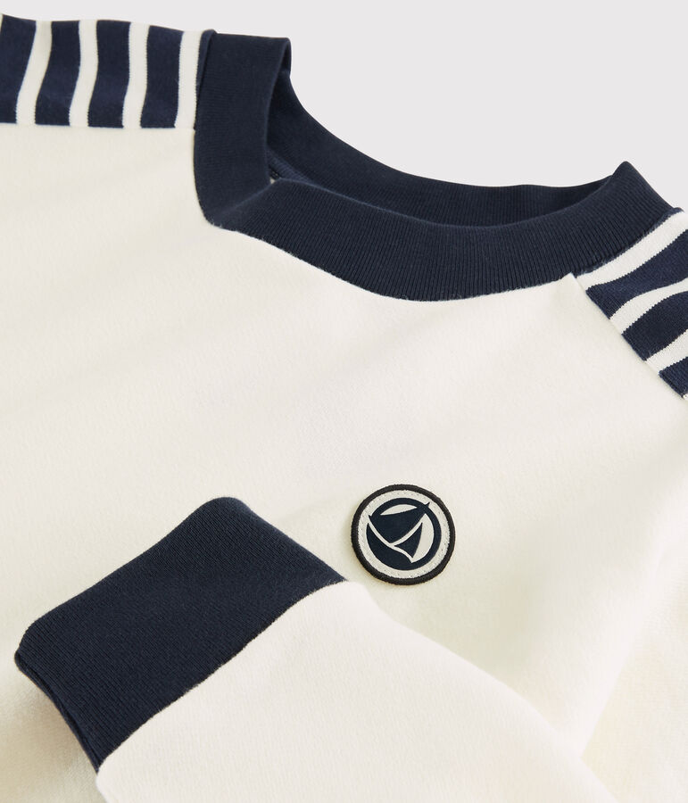 Sweatshirt Dames wit/blauw