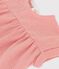 Blouse met korte mouwen van biologisch katoen voor baby's roze PAPAYE/ MARSHMALLOW