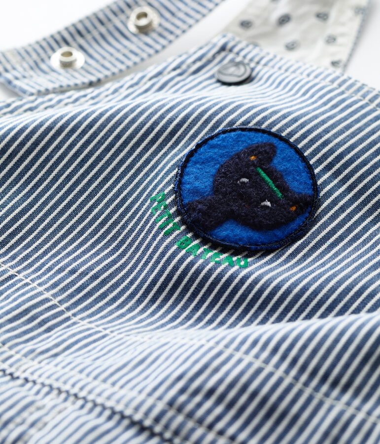 Salopette van canvas. blauw SMOKING/wit MARSHMALLOW