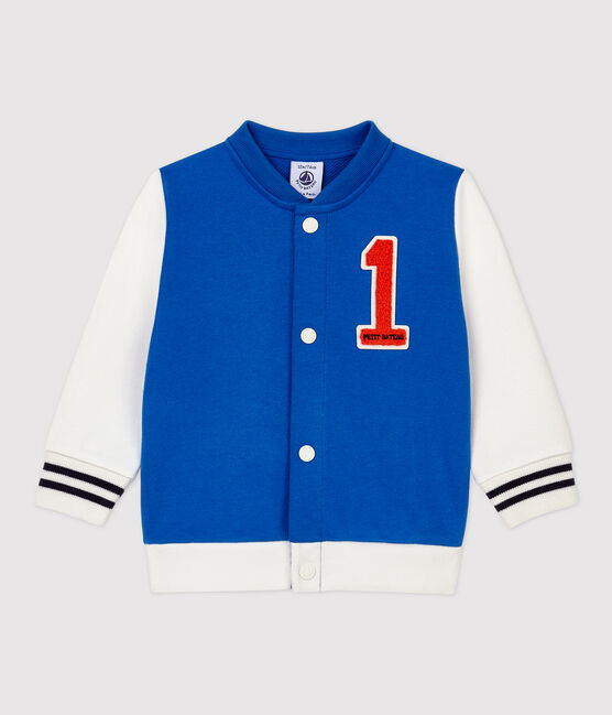 Molton teddy baby. blauw RUISSEAU/wit MARSHMALLOW
