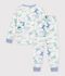 Kinderpyjama van fleece met drakenprint wit/multicouleur