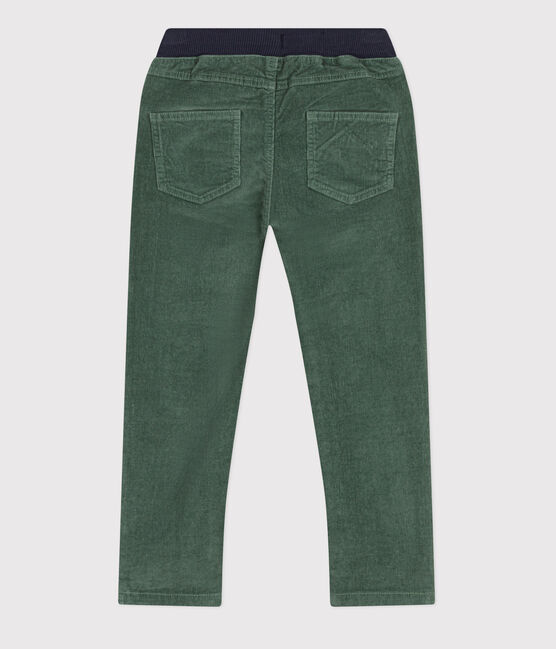 Rechte broek van gemiddeld fluweel meisjes / jongens groen VALLEE