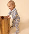 Babypyjama van bouclébadstof wit MARSHMALLOW/wit MULTICO
