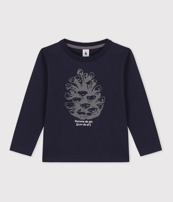 Jongens-T-shirt met lange mouwen blauw SMOKING