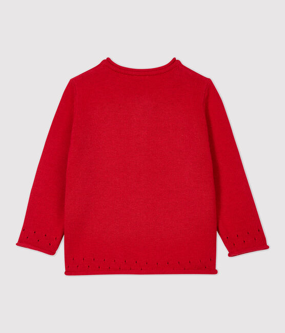 Cardigan van tricot baby. rood TERKUIT