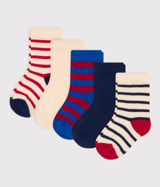 Lot de 5 paires de chaussettes rayures en jersey de coton bébé variante 1