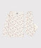 Pyjama fleur petite fille en tubique blanc MARSHMALLOW/blanc MULTICO