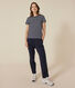 Le Droit, gestreept katoenen T-shirt met ronde hals voor dames