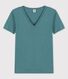 L'ICONIQUE, dames-T-shirt met V-hals in katoen