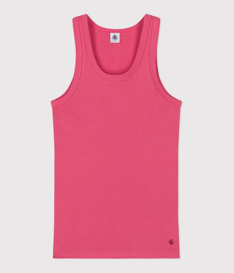 L'Iconique, effen katoenen singlet voor dames roze