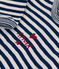 Pyjama  rayures en tubique bébé bleu MEDIEVAL/ MONTELIMAR