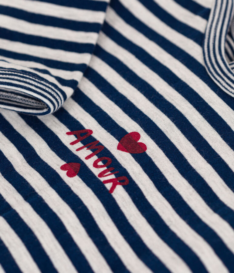 Gestreepte babypyjama in tubic blauw MEDIEVAL/ MONTELIMAR