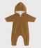 Combipilote à capuche bébé en sherpa marron BRINDILLE