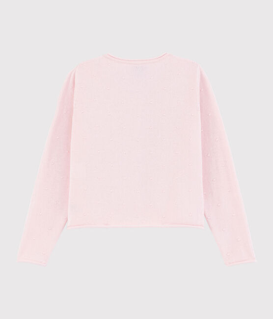 Katoenen cardigan voor meisjes roze MINOIS