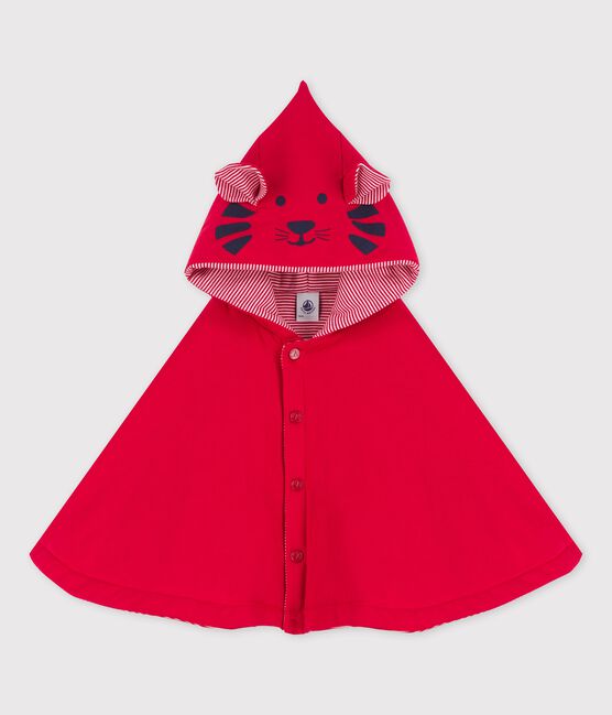 Cape en coton bio bébé rouge TERKUIT