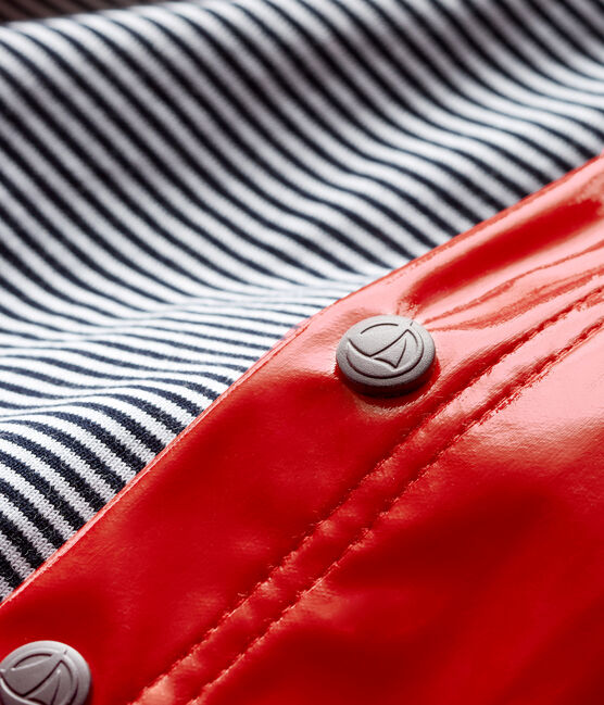 Gelakte regencape babymeisje rood TERKUIT