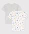 Set met 2 T-shirts met korte mouwen voor jongens in biokatoen variante 1