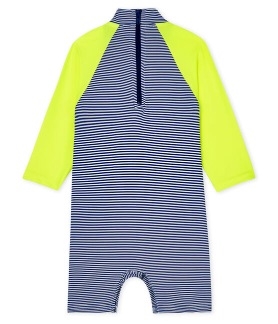 Combinaison écoresponsable bébé fille/garçon bleu SURF/blanc MARSHMALLOW