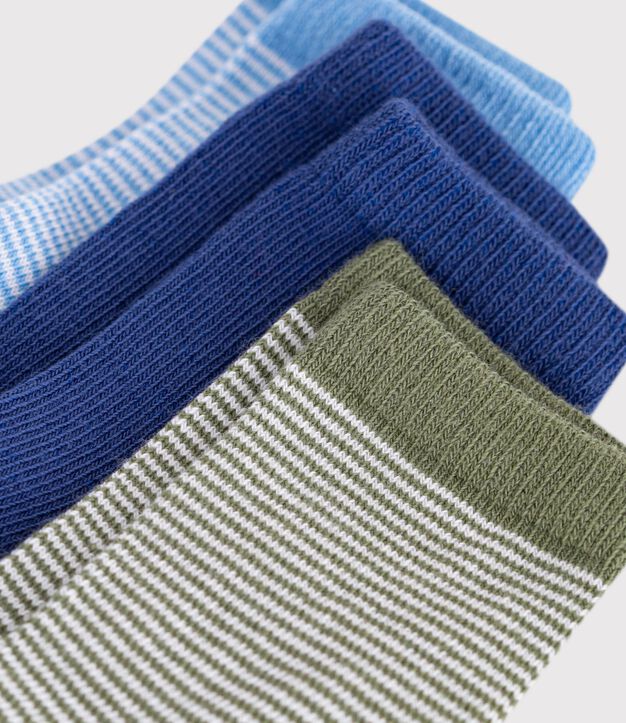 Set van 3 paar katoenen babysokken met tinneroy-streepje multicouleur