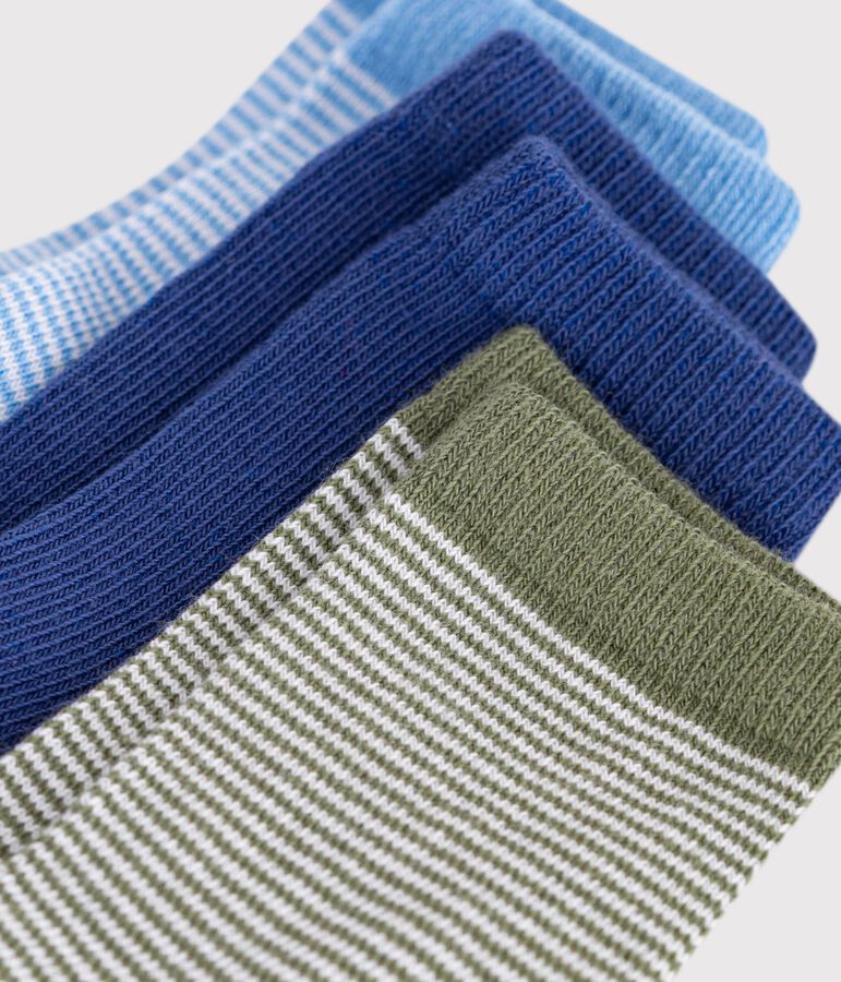 3 paires de chaussettes b&eacute;b&eacute; en coton milleraies variante 1